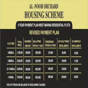 west marina al noor orchard payment plan 2021